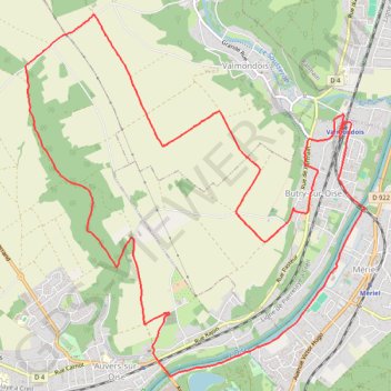 Autour de Valmondois GPS track, route, trail