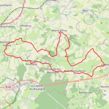 La vallée du Wimereux - Le Wast GPS track, route, trail