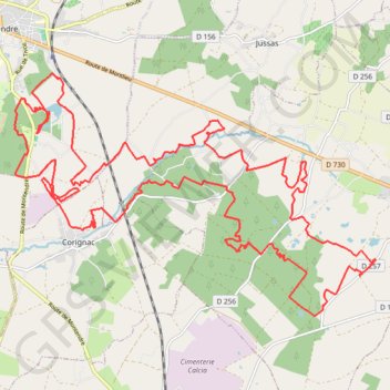 Montendre Corignac 39 kms GPS track, route, trail
