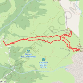 Col de la Tulle et des Porthets GPS track, route, trail