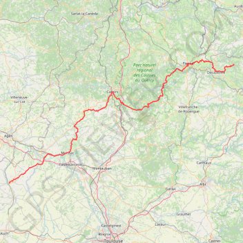 Conques - Lectoure GPS track, route, trail