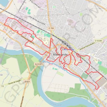 Marmande nocturne GPS track, route, trail