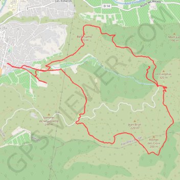 Circuit des Baisses - Pierrefeu GPS track, route, trail
