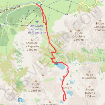 Barèges (Tournaboup) - Lac d'Estagnol GPS track, route, trail