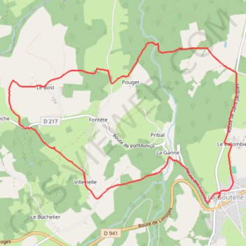 Le Moulin de Quarte - La Goutelle GPS track, route, trail