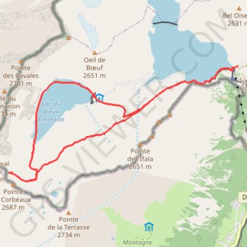 Le Cheval Blanc Emosson GPS track, route, trail