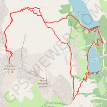 Le Rateau d'Aussois GPS track, route, trail