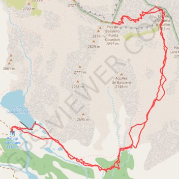 Encantats - Pics de Bassiero GPS track, route, trail