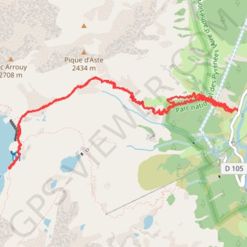Lac de Migouélou GPS track, route, trail