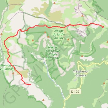 De Combeau à Châtillon GPS track, route, trail