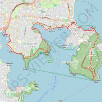 Sydney Harbour National Park - Manly to Spit Bridge Walk GPS track, route, trail