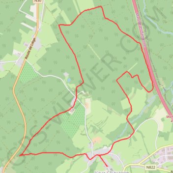 VAUX CHAVANNE - Province du Luxembourg - Belgique GPS track, route, trail