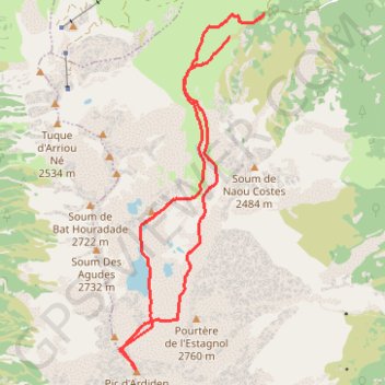 Pic d'Ardiden GPS track, route, trail