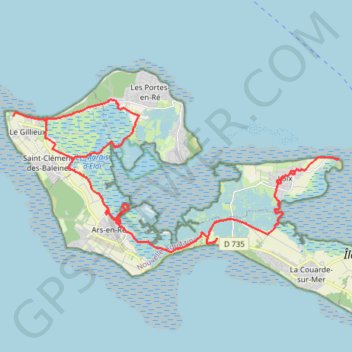 Le Phare des Baleines - La Couarde-sur-Mer GPS track, route, trail