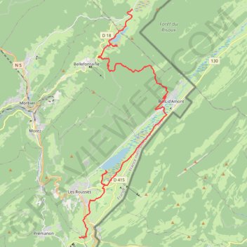 GTJ de Chapelle-des-Bois à Prémanon GPS track, route, trail