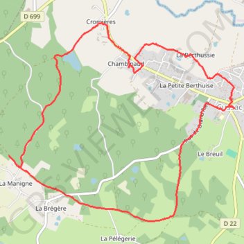 Randonnee de la forêt de cromières GPS track, route, trail
