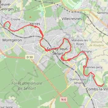L'Yerres GPS track, route, trail