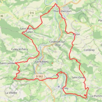De Thury-Harcourt à Clécy GPS track, route, trail