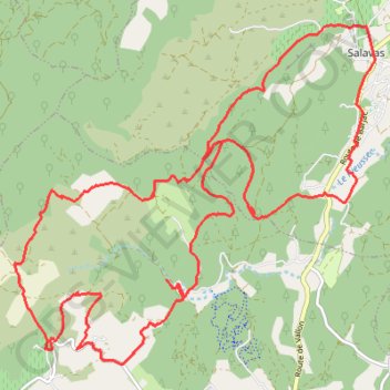 Autour de Salavas GPS track, route, trail