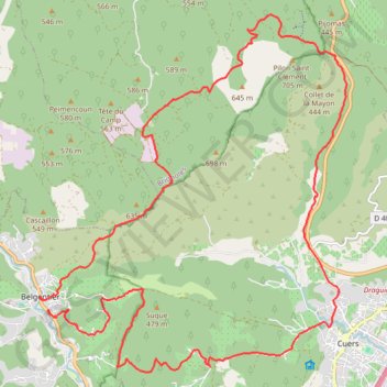 Sortie Belgentier par les barres de Cuers GPS track, route, trail