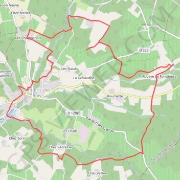 Les 7 sources - Saint-Bris-des-Bois GPS track, route, trail