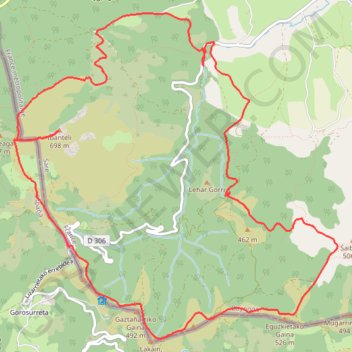 Pays Basque, Sare et les palombières GPS track, route, trail