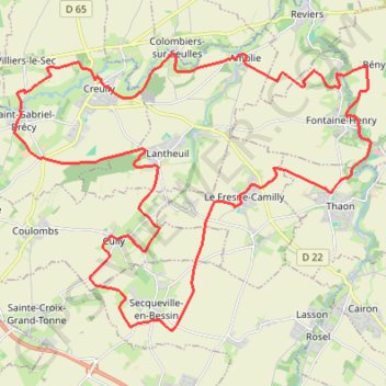 Rando Creully GPS track, route, trail