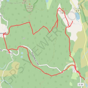 Royère de Vassivière, Haute Faye GPS track, route, trail