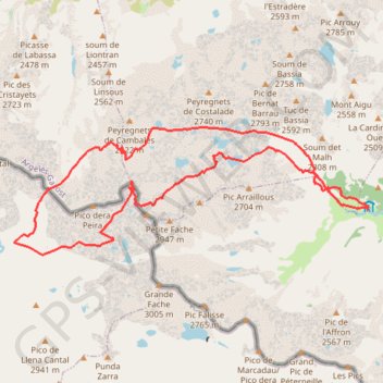 Pic de Cambalès GPS track, route, trail