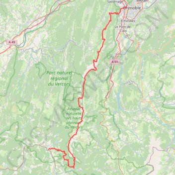 Doortocht Vercors GPS track, route, trail