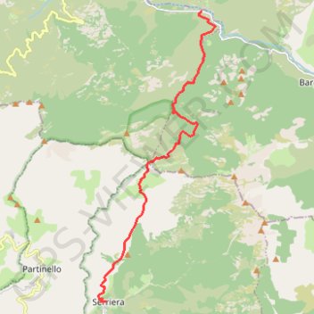 Tuarelli-Serriera par le Bocca de Melza GPS track, route, trail