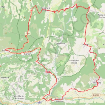 Céreste 1 , 70 km Simiane , Viens GPS track, route, trail