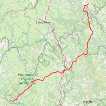 Saint-Georges-d'Aurac - Saint-Côme-d'Olt GR65 GPS track, route, trail
