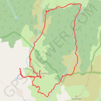 Randonnée pic de Bricoutou GPS track, route, trail