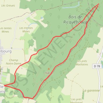 Le Bois du village GPS track, route, trail