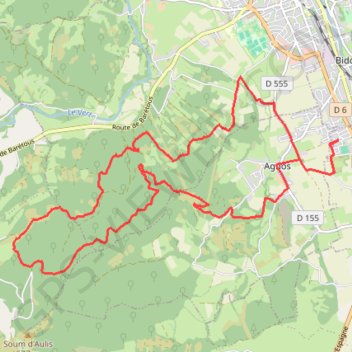 Bois de haut Agnos Cesar Chicorp 22km 600m GPS track, route, trail