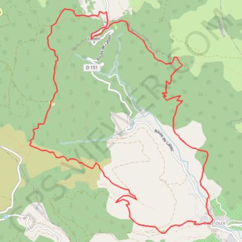 Lauroux - Cirque de Labeil - Escandorgue GPS track, route, trail