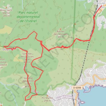 Rando esterel GPS track, route, trail