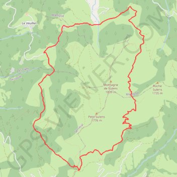 Tour de la Montagne de Sulens GPS track, route, trail