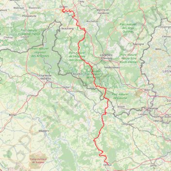 Dinant - Ardennes - Verdun GPS track, route, trail