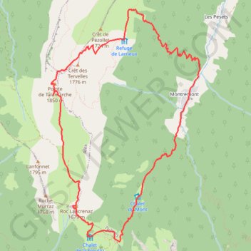 Pointe de Talamarche - Roc de Lancrenaz GPS track, route, trail