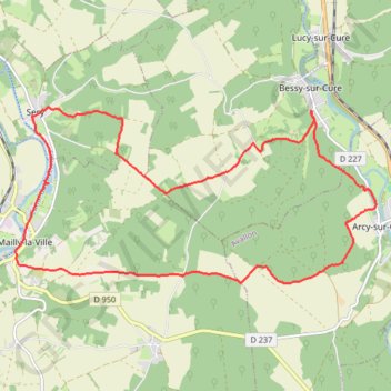Week-End Vézelay - Rando Bessy-sur-Cure - Mailly-La-Ville GPS track, route, trail