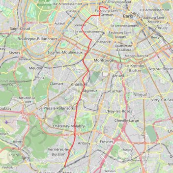 Massy - Paris Orsay GPS track, route, trail