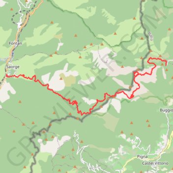 Via Alpina - Col de tende Saorge - J7 - Colle Melosa - Sentier des Alpins - Saorge GPS track, route, trail