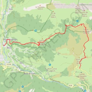 Descente de l'Aubisque GPS track, route, trail
