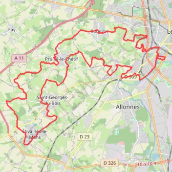 2019-04-17 ST-Rouillon-Pruillé-Etival GPS track, route, trail