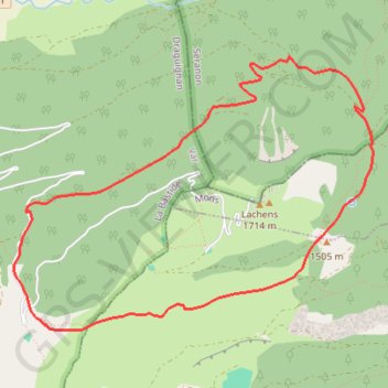 La Bastide - Tour du Lachens GPS track, route, trail