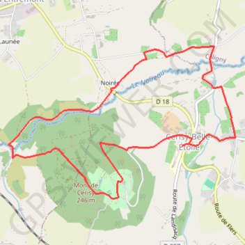 Randonnée à pied la Vallée du Noireau - Suisse-Normande GPS track, route, trail