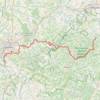 GR 4 : De Mouthiers-sur-Boëme (Charente) à Champagnac-la-Rivière (Haute-Vienne) GPS track, route, trail