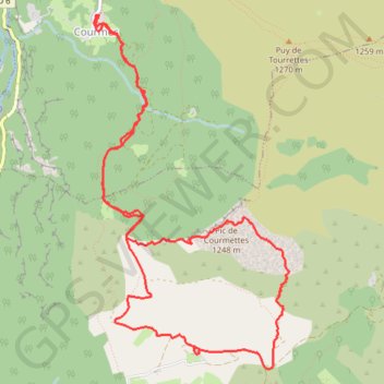 Pic et Domaine des Courmettes GPS track, route, trail
